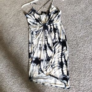 B&W Tie-dye Short Dress